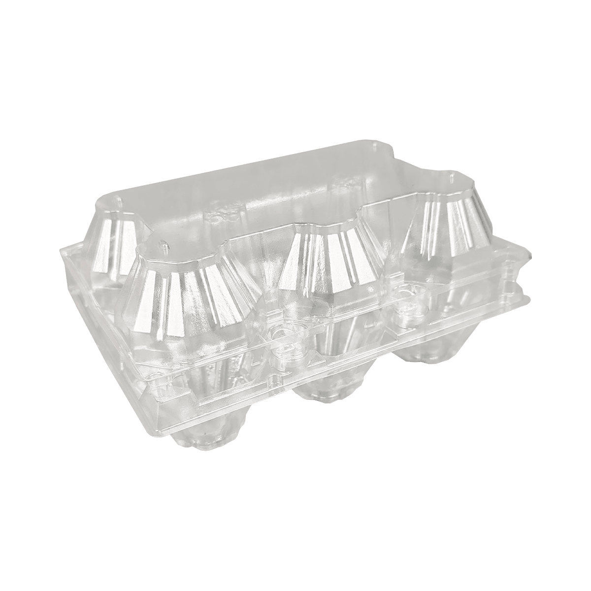 可重復(fù)使用的PET透明6個(gè)雞蛋紙箱，適用于雞蛋貿(mào)易商市場(chǎng)
